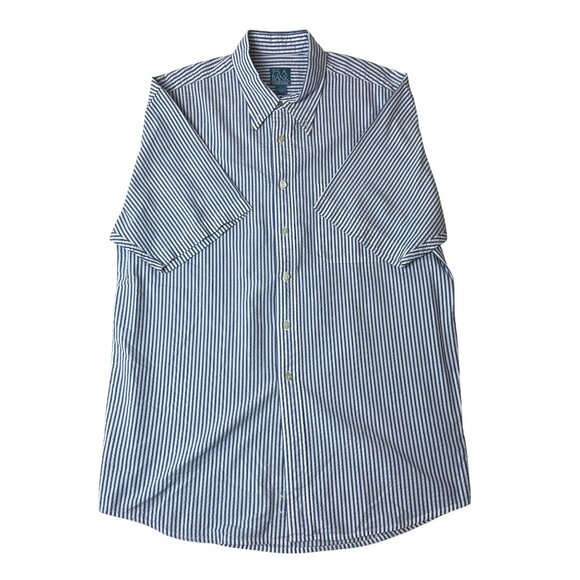 Jos.A.Bank Mens Button-Up Short-Sleeve Shirts Multi-Color Striped Sz L - Picture 8 of 11